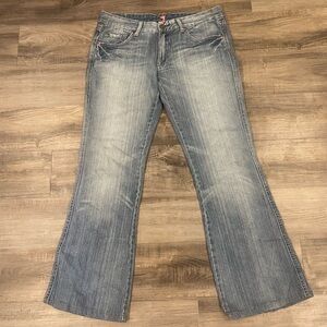Vintage7 For All Mankind"A"Pocket Low Rise Bootcut Flare Jeans-Bombay 💯% Cotton